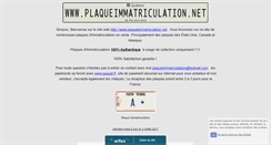 Desktop Screenshot of plaqueimmatriculation.net