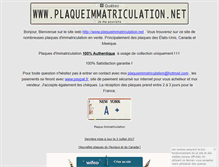 Tablet Screenshot of plaqueimmatriculation.net